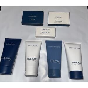 Freyja Collection 7 Pc Set Shampoo Conditioner Body Wash Lotion Hand Soap Plus